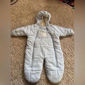 Baby Bell baby blue one-piece snowsuit size 6-9M